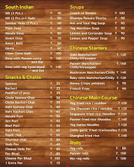 The Indian Rasoi menu 1