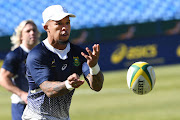 Elton Jantjies during the South Africa men's national rugby team captain's run at Loftus Versfeld on July 1 2022 in Pretoria.