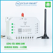 Công Tắc Hunonic Noma 4Ch – Điều Khiển Mọi Thiết Bị Từ Xa Qua Điện Thoại Dùng Sim - Hnnoma