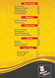 Happy Foods menu 2