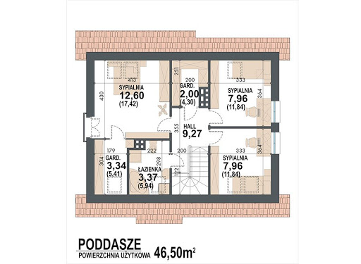 Rusałka - Rzut poddasza