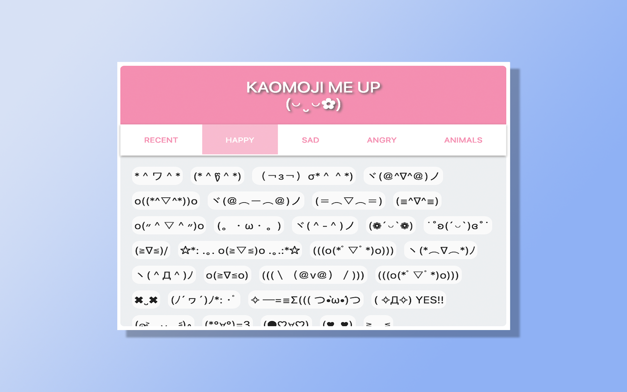 Kaomoji Me Up Preview image 0