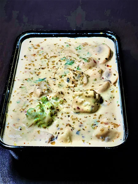 Creamy Paneer With Mushroom & Broccoli