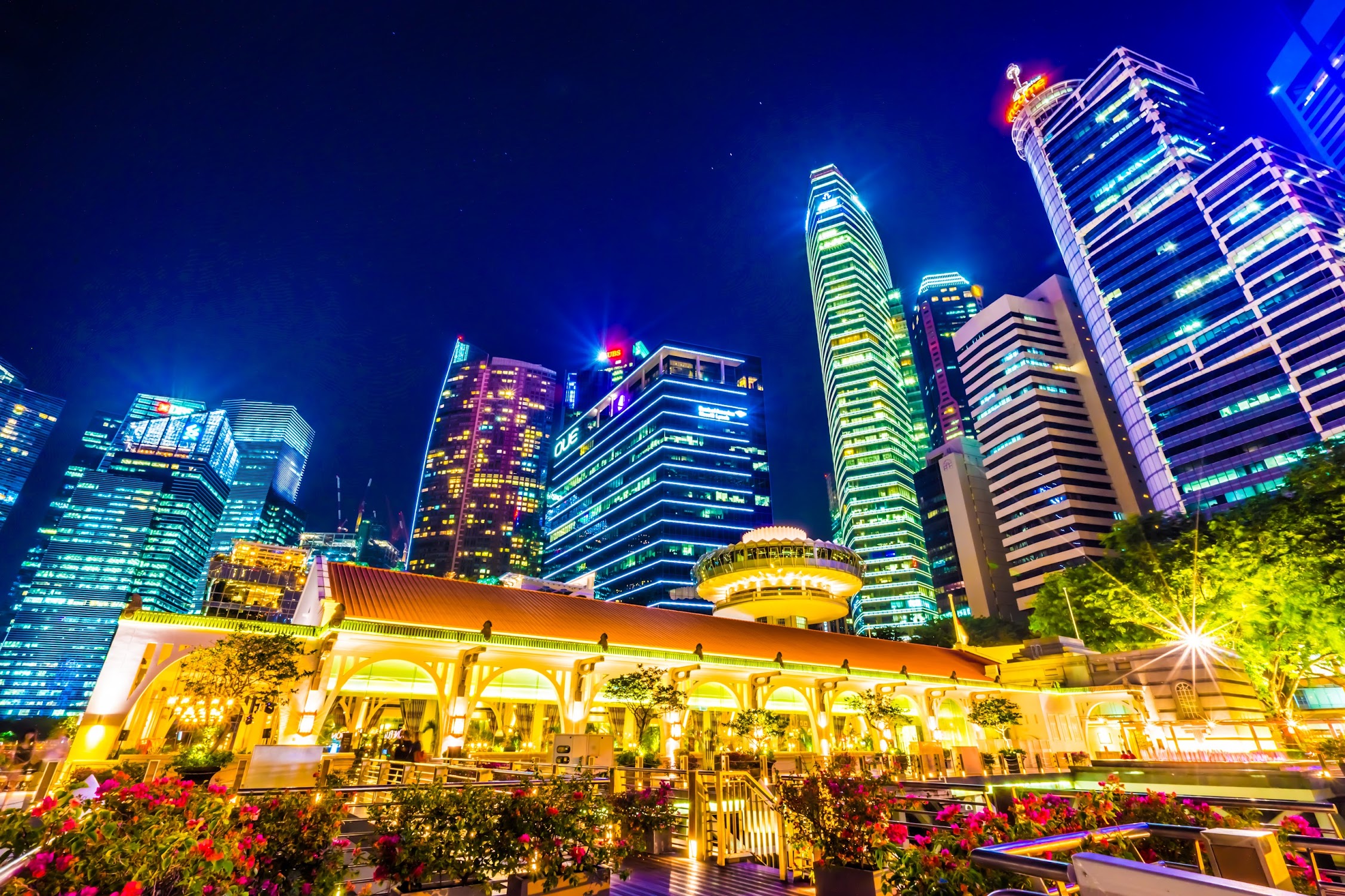 Singapore Clifford Pier night view