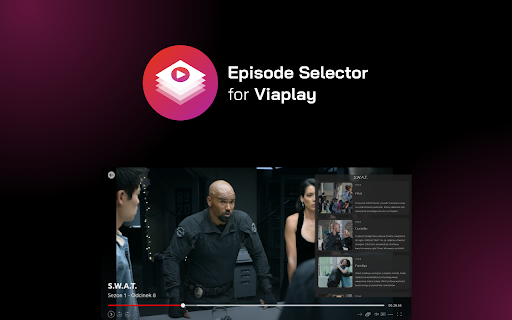 Viaplay Episode Selector: episode list.