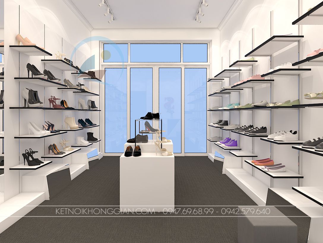 thiết kế shop giày dép Hà Nội