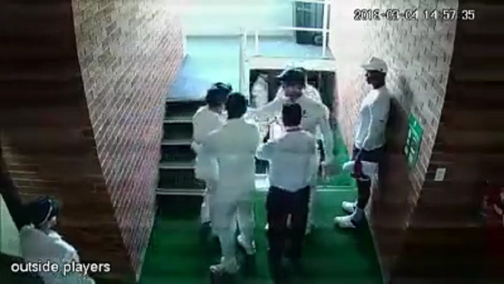 CCTV footage has emerged of what looks like a confrontation between cricketers Quinton de Kock and Australian player David Warner on Sunday, March 4 2018.