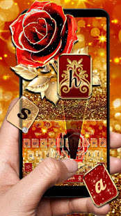 Red Gold Rose Keyboard Theme(圖2)-速報App