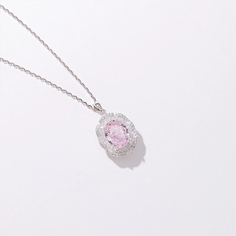 Title 6, Ogrlica S925 Srebro "Ice Flower" Cirkonijum Cub...