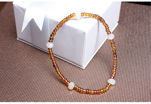 Title 8, Eco-Friendly Micro Glass Bead Bracelet with Mul...