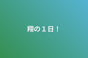 翔の１日！