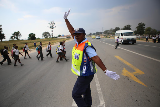 Johannesburg Metro Police Officer Dorah Mofokeng shows off her dance moves.