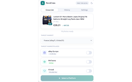 EuroCross - Cross-Listing Assistant screenshot 1