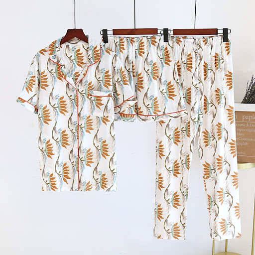 Title 6, Womens Pajamas Spring and Summer Cotton Short ...