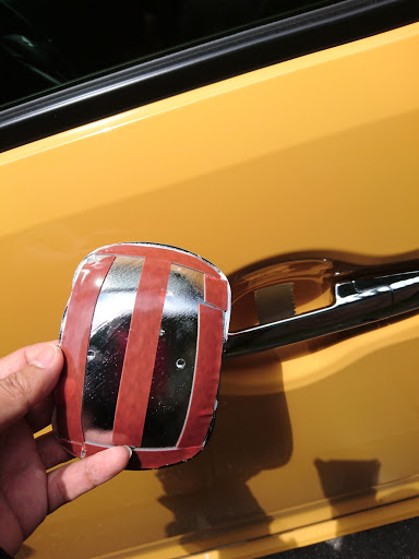 スペーシアカスタム Mk53sのアルミテープチューン Diy ドアハンドルカバーに関するカスタム メンテナンスの投稿画像 車 のカスタム情報はcartune