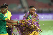 SA players celebrate.