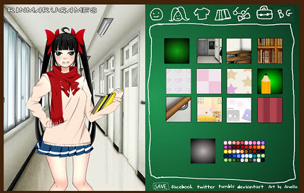 Anime school girl dress up game small promo image