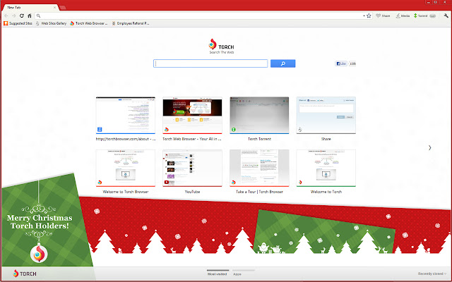 Christmas with Torch chrome extension