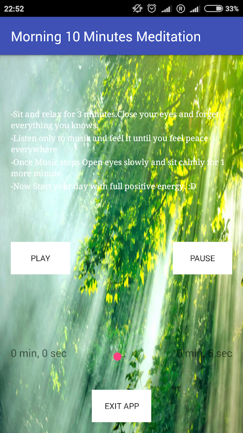 Android application Morning 10 Minute Meditation screenshort