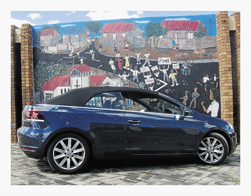 TICKET TO RIDE: The VW Golf Cabriolet proved a fitting vehicle to take in the sights and sounds of Soweto