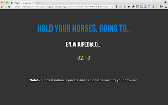 Delayed Browsing chrome extension