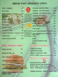 Aryaas menu 1