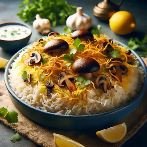 Mushroom Dum Biryani