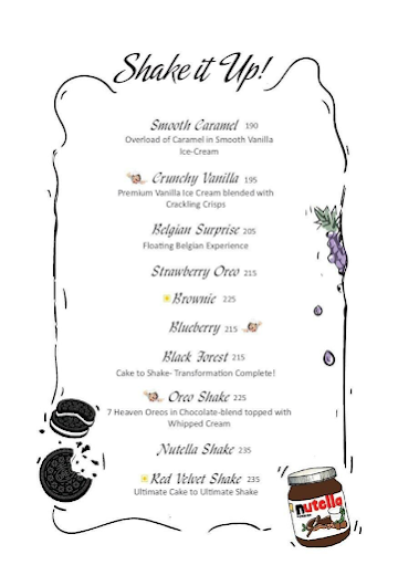 Delicate Delights menu 