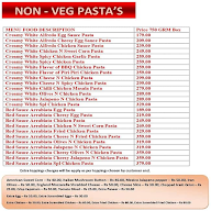 Creamy Pasta menu 2