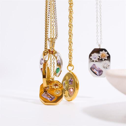 Title 1, Kaleidoscope Lucky Symbol Necklace For Women