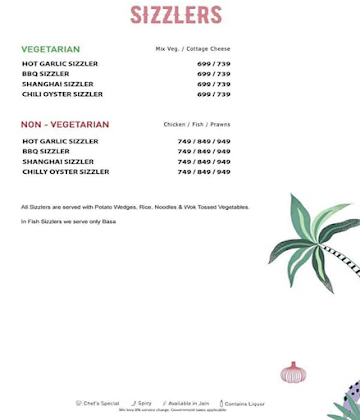 Rainforest Restobar menu 