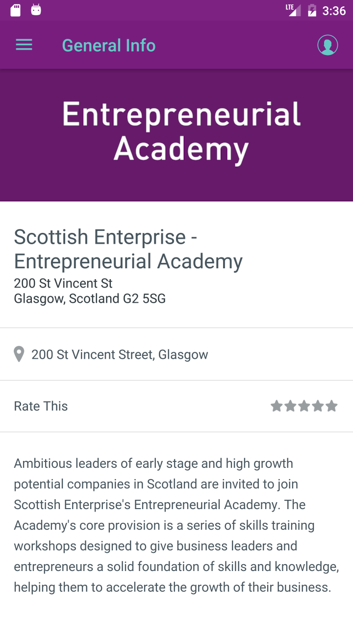 Entrepreneurial Academy Screen 2