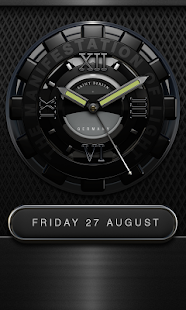 Black Titan HD Clock Widget - náhled