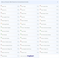 Seven Hills Resorts & Conventional Centre menu 2