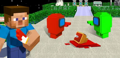 minecraft — Red Crewmate/Impostor from Among Us is a sussy