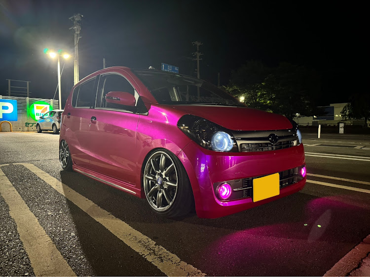 ミラカスタムの梅雨の晴れ間・ホイール交換・ダイハツミラ・完成に関するカスタム事例の投稿画像1枚目