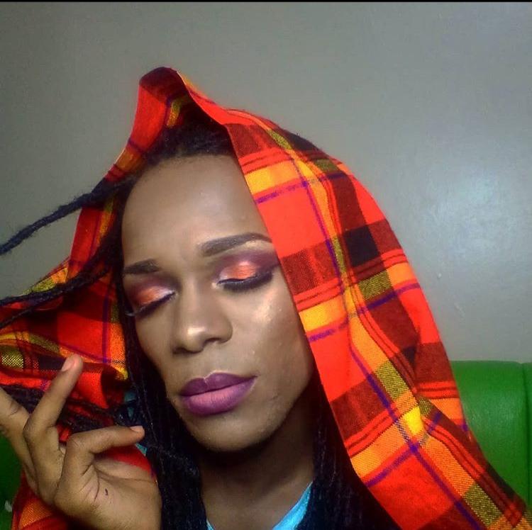 Kakande with makeup on