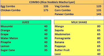 Cafe Corner menu 