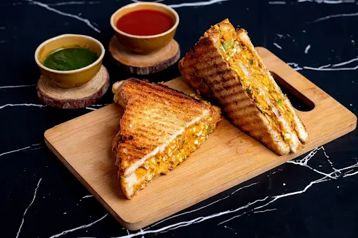 Jain Paneer Cheese Chilli Grilled Sandwich