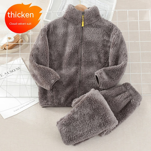 Title 8, Flannel Boys and Girls Home Clothes Set Soft an...
