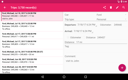 AndiCar - Car management, Mileage  Fuel log