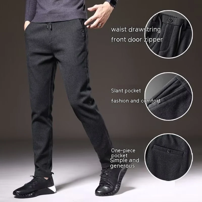 Calças Casuais Masculinas Soltas Retas com Acabamento Lixado Conforto e Estilo Relaxado Perfeitas para o Dia a Dia e Looks Informais
