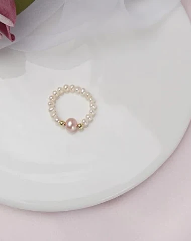 Pearl Mini Small Pearl Ring Women's - 1