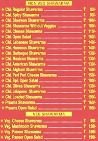 Burj Khalifa Shawarma & Rolls menu 1