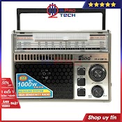 Đài Radio Fm - Am - Sw, Máy Nghe Nhạc Bluetooth Fepe Fp - 310Bt Usb - Tf Cao Cấp, Tấm Sạc Mặt Trời, Quà 50K Pin Sạc - H2Pro Tech