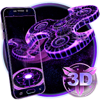 3D Fidget Spinner Neon Hologram Theme