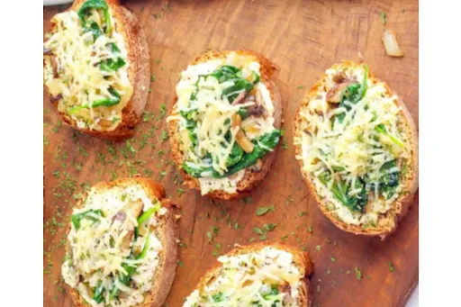 Mushroom Cheese Garlic Bread