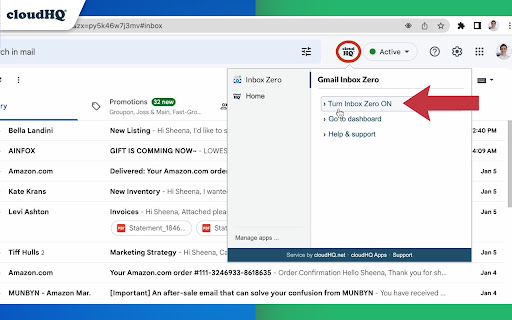 Gmail Inbox Zero by cloudHQ