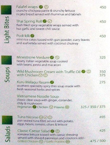 Cafe G - Holiday Inn menu 