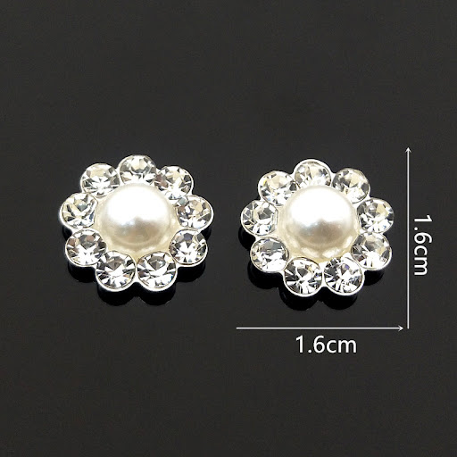 Title 1, New Rhinestone Flower Disk Pearl Alloy Accessor...